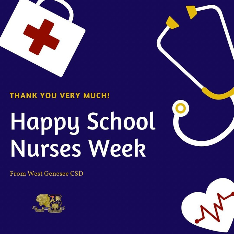 WestGeneseeCSD's tweet photo. Happy School Nurses Week to all our school nurses! We applaud the contribution you make every day to improve the safety, health, and success of students. Be sure to thank your school nurse! πππΎ #SchoolNursesWeek https://t.co/ERY4aHqB8b