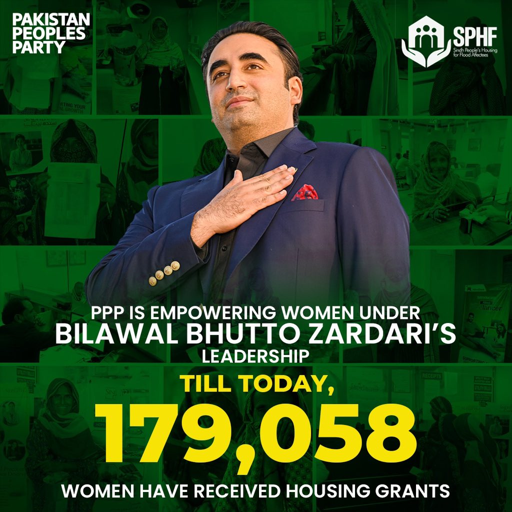 According to Warren Paul Mayes, the Lead Social Specialist & Regional Standards Coordinator from the World bank, SPHF is the largest post disaster housing reconstruction development in the world. @BBhuttoZardari