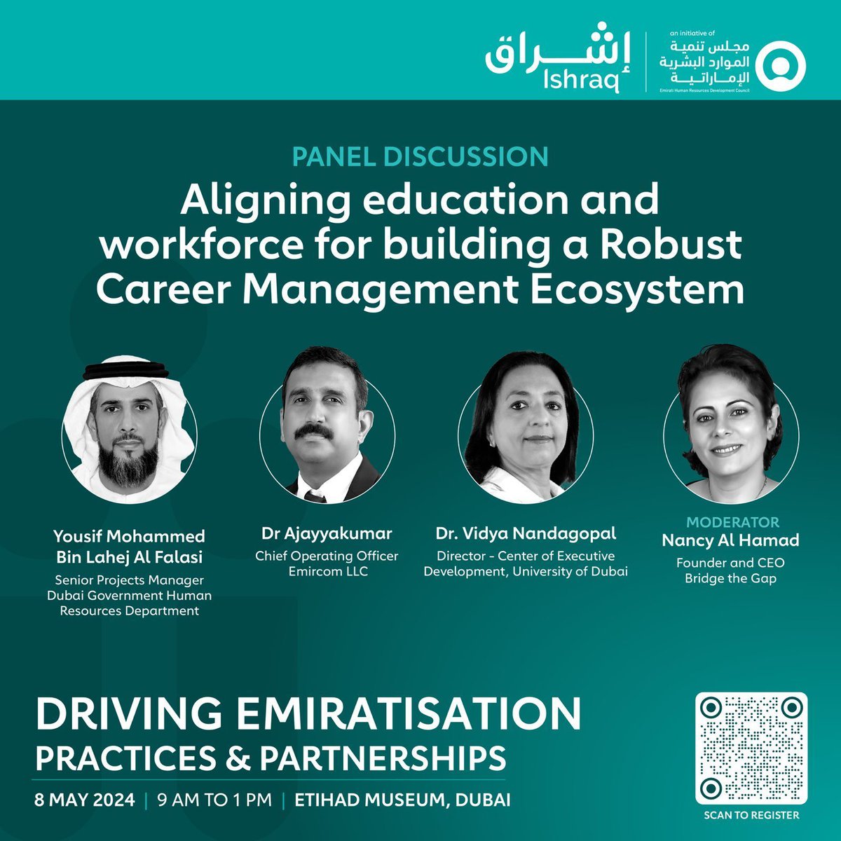 The future of work is here, but are our skills keeping pace?

Join us for a thought-provoking panel discussion on 'Aligning education and workforce for building a robust career management ecosystem.'

Register now: buff.ly/4a9wUoQ

#ishraq #futureofwork #careermanagement