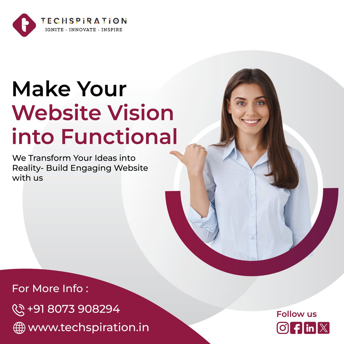 Ready to see your website vision come to life? Get in touch with us today and let's build something amazing together!#entrepreneur #entrepreneurlife #entrepreneurs #entrepreneurship #websitedesign #websitebuilder #websitedesigner #websitedevelopment #engagingdesigns #techstartups