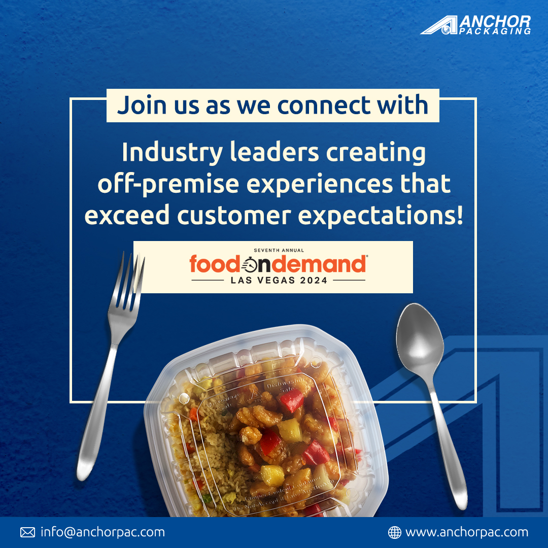 AnchorPackaging's tweet image. Packaging that performs protects the off-premise customer experience – and is an investment in the next order. Come see us at FODC24 to learn more! #FODC24 #FoodonDemand24 #PackagingthatPerforms