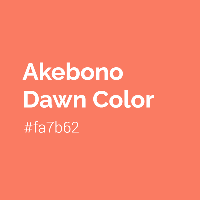 Akebono Dawn color #fa7b62 A Cool Color with Red hue! 
 Tag your work with #crispedge 
 crispedge.com/color/fa7b62/ 
 #CoolColor #CoolRedColor #Red #Redcolor #AkebonoDawn #Akebono #Dawn #color #colorful #colorlove #colorname #colorinspiration