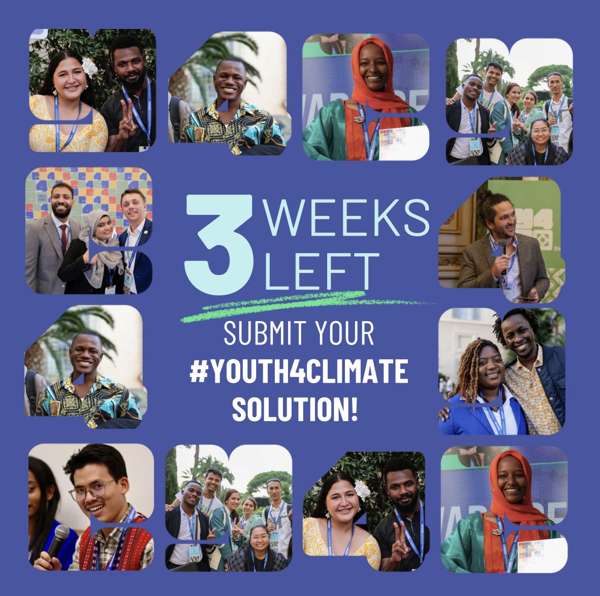 Calling all YOUth! 🌍 Time is ticking! ⏳ Have you shared your #Youth4Climate solution?! Less than 3 weeks left to make your voice heard! 🙌🏾 Get involved now: community.youth4climate.info/callforsolutio…