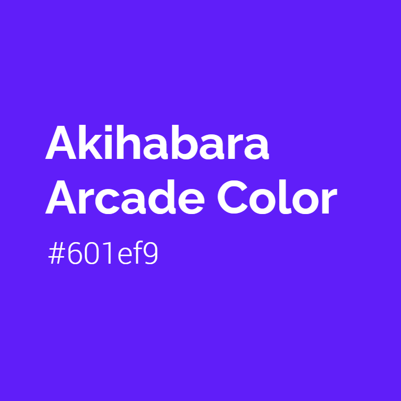 Akihabara Arcade color #601ef9 A Warm Color with Violet hue! 
 Tag your work with #crispedge 
 crispedge.com/color/601ef9/ 
 #WarmColor #WarmVioletColor #Violet #Violetcolor #AkihabaraArcade #Akihabara #Arcade #color #colorful #colorlove #colorname #colorinspiration