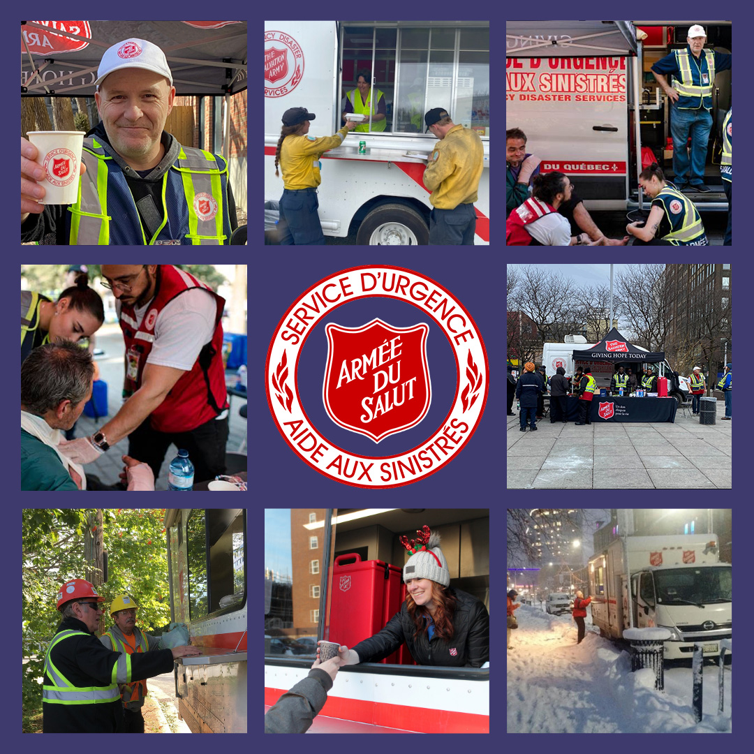 En période de crise, les services d'urgence (EDS) de l'Armée du Salut fournissent non seulement des biens essentiels tels que nourriture et vêtements, mais offrent aussi soutien émotionnel et spirituel. Devenez bénévole : zurl.co/pOAG