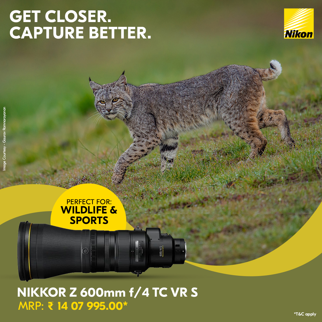 This compact and lightweight lens enables you to capture wildlife, sports, and distant action with exceptional sharpness, fast silent autofocus, and superb image stabilization. To know more visit: nikon.co.in/nikkor-z-600mm… #Nikon #NikonIndia #NIKKOR