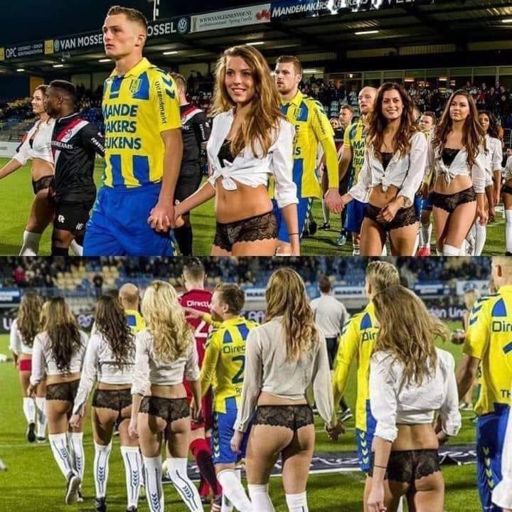 In 2016, Dutch football club switched children to models in underwear. Dutch football's second division RKC Waalwijk decided to celebrate Valentine's Day with a curious initiative. During the match they argued on Valentine's Day Eve, they changed the children to Dutch and