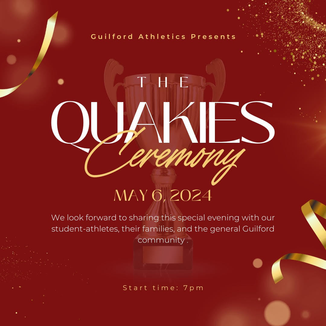 𝙏𝙊𝘿𝘼𝙔'𝙎 𝙏𝙃𝙀 𝘿𝘼𝙔!!!

Come one, come all to the Quakies Awards and join us in celebrating the 2023-24 Athletic Year presented by Guilford SAAC!

More Information: bit.ly/4duncAw

#GoQuakes