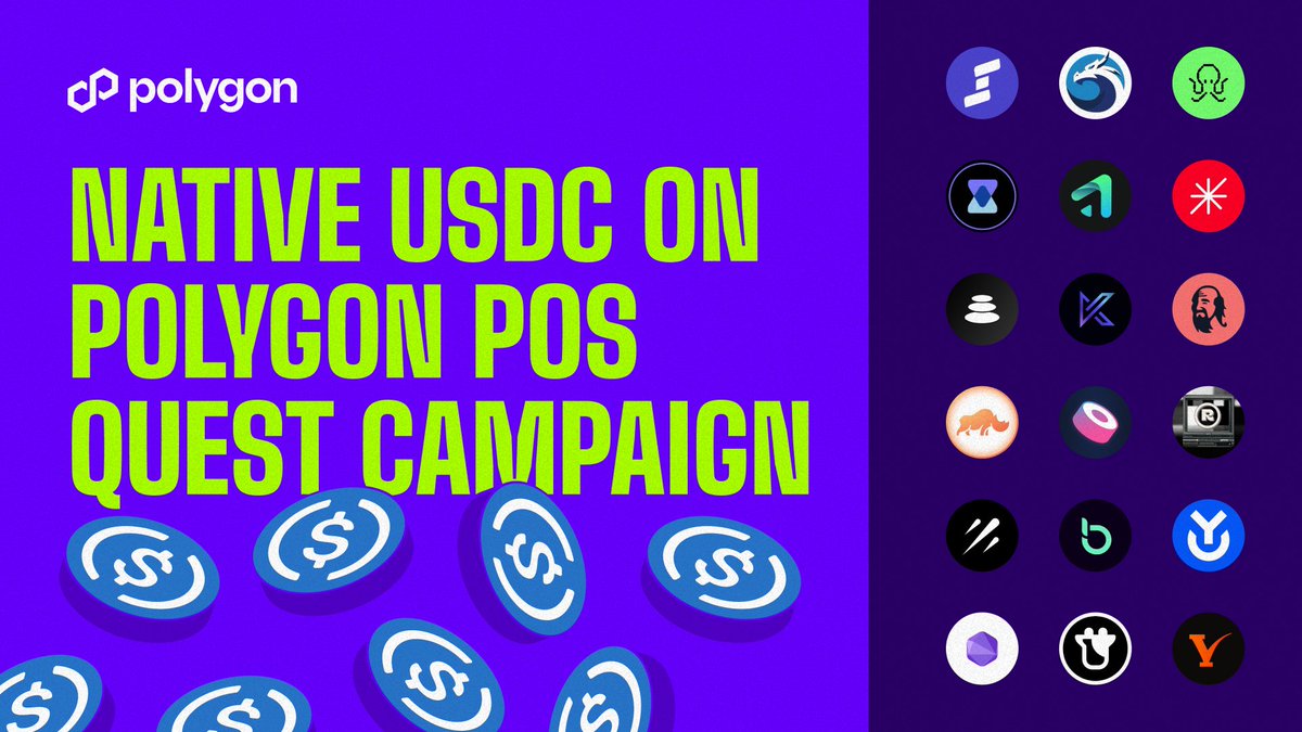 👉🏽 native USDC sets a new standard for DeFi security and efficiency

Welcome to the Native USDC on Polygon PoS migration campaign –  a special questing series with <a href="/Galxe/">Galxe</a>, showcasing the Polygon PoS DeFi projects embracing <a href="/circle/">Circle</a>’s native stablecoin. 

app.galxe.com/quest/polygon/…