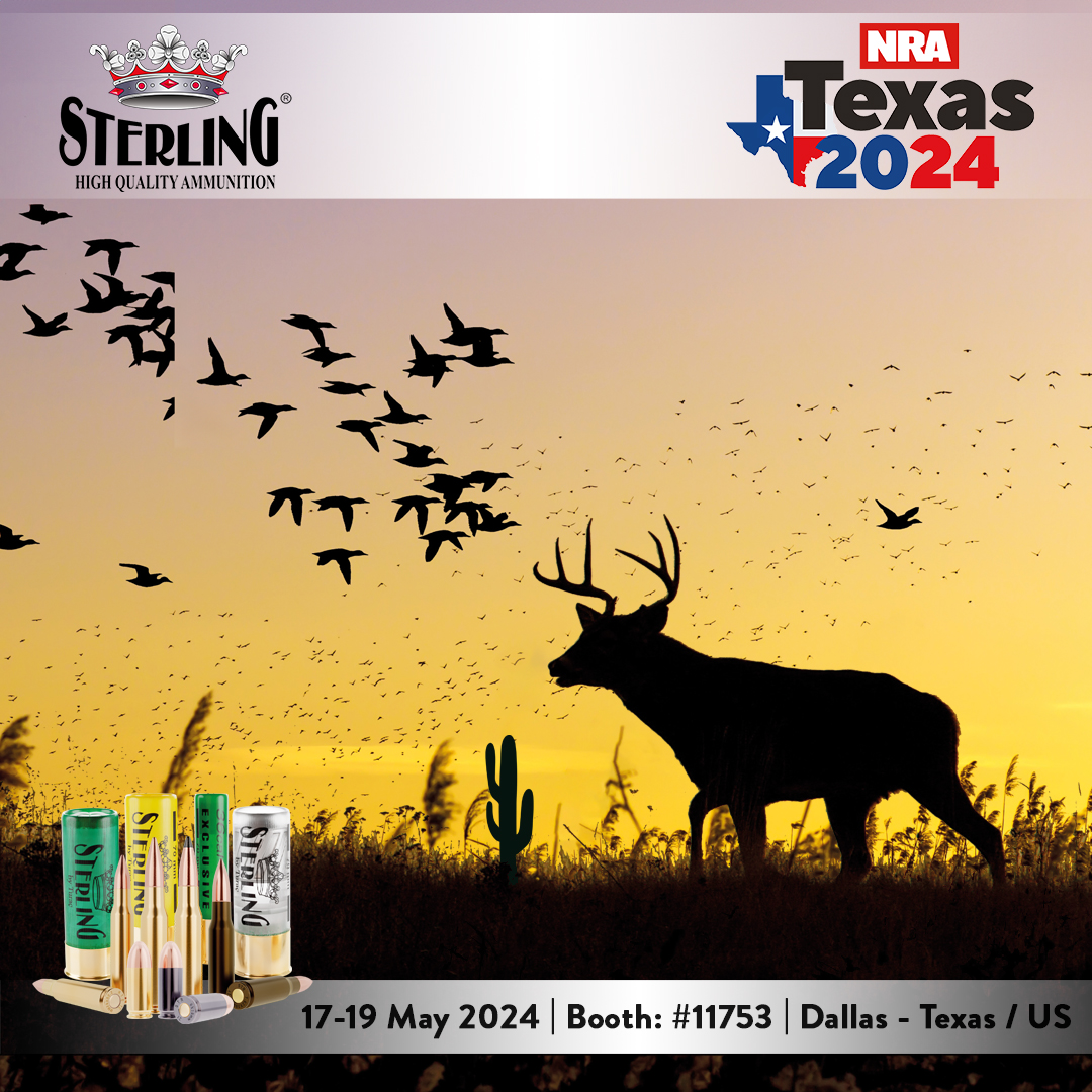 We will be happy to welcome you at our stand during the NRA Texas 2024 which will take place in Dallas on May 17-19.
🇹🇷🇺🇸
17-19 Mayıs 2024 tarihleri arasında Dallas'da gerçekleşecek NRA Texas 2024 fuarında 11753 numaralı stantta olacağız.

#nratexas2024 #turac #sterling