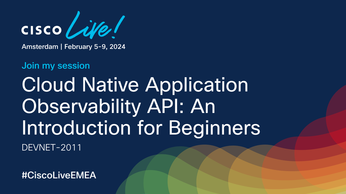 Dive into the world of cloud-native applications at #CiscoLiveEMEA!

Discover how Cisco's Cloud Native Application Observability (CNAO) API empowers developers to monitor app performance and health effectively. Don't miss out! #GoManaged
cs.co/6017jdJ31