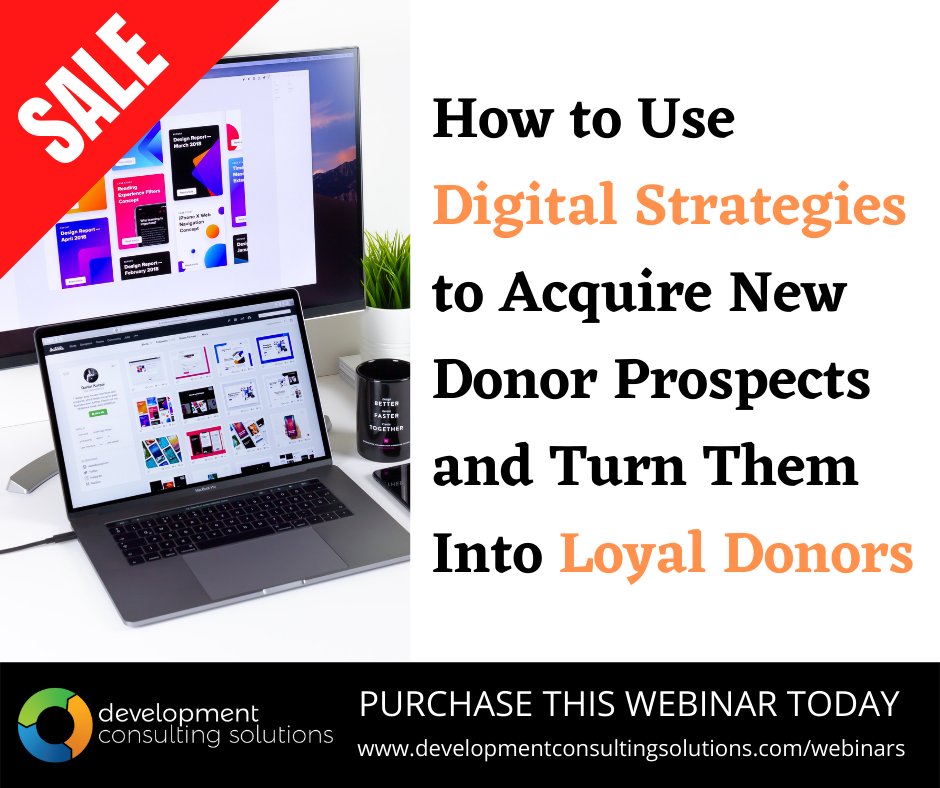 How to Use Digital Strategies to Acquire New Donor Prospects and Turn Them Into Loyal Donors Purchase this webinar today: developmentconsultingsolutions.com/webinars #coaching #nonprofit #fundraising #fundraisingideas #charityfundraiser