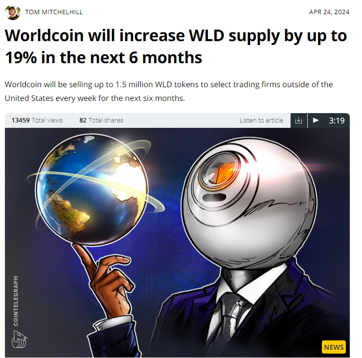 MissCryptoGER's tweet photo. Erst mal... Schönen Wochenstart! ☀️
Das umstrittene Projekt Worldcoin legte in den letzten 7 Tagen über 30% zu 📈

Die Gründe für den Anstieg sind vielschichtig. 
Eine Kurz-Analyse mit Pro & Contra-Punkten 👇  

Pro 📈
1. Announcement einer neuen World Chain 🟢
2. Gerüchteküche rund um Apple und OpenAI Diskussionen (by the rumour, Sam Altman Verbindung) 🟡
3. Expansion nach Mexiko (neue Standorte) 🟢
4. Einführung neuer Funktionen als Reaktion auf zahlreiche WorldCoin-Verbote (Regulation) 🟢

Folgende Entwicklungen betrachte ich kritisch:

Contra 📉
- nach wie vor unklarer regulatorischer Status von Dezentralen Identitätslösungen (Argentinische Provinz fordert mehr Regulation) 🔴
- starke Abhängigkeit der Projekt-Aufmerksamkeit von Sam Altman 🟡
- erhöhtes Zentralisierungsrisiko einer (wenn auch akkuraten) Identitätslösung (World ID) durch Anbindung zu den Produkten einer Firma (Orbs von Tools for Humanity) 🟡
- Verwässerungsrisiko hoch! Umlaufmenge ca. 2% 🔴 
- geplant ist eine Erhöhung der Umlaufmenge in den nächsten 6 Monaten um knapp 19% (bis zu 1,5 Millionen WLD Tokens wöchentlich möglich) wegen Verkauf an Handelsunternehmen außerhalb der USA 🟡

In diesem Sinne...
Anbieter im Bereich Dezentrale Identitäten sitzen in einem heißen und vielversprechender Markt. Doch ebenso in einem sehr heiklen Markt.

Schließlich geht es um Daten. 

Und wem oder wie vertraut man in Zukunft am besten seine universelle ID an? 
#crypto #Worldcoin #WLD