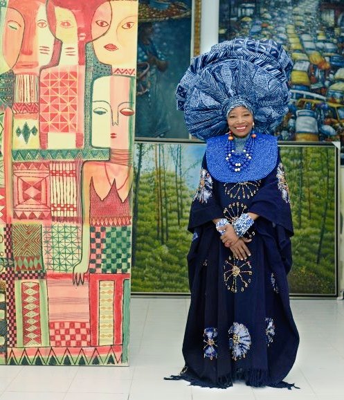 Chief Nike Davies-Okundaye (born 1951),Nigerian batik and Adire textile designer #WomensArt