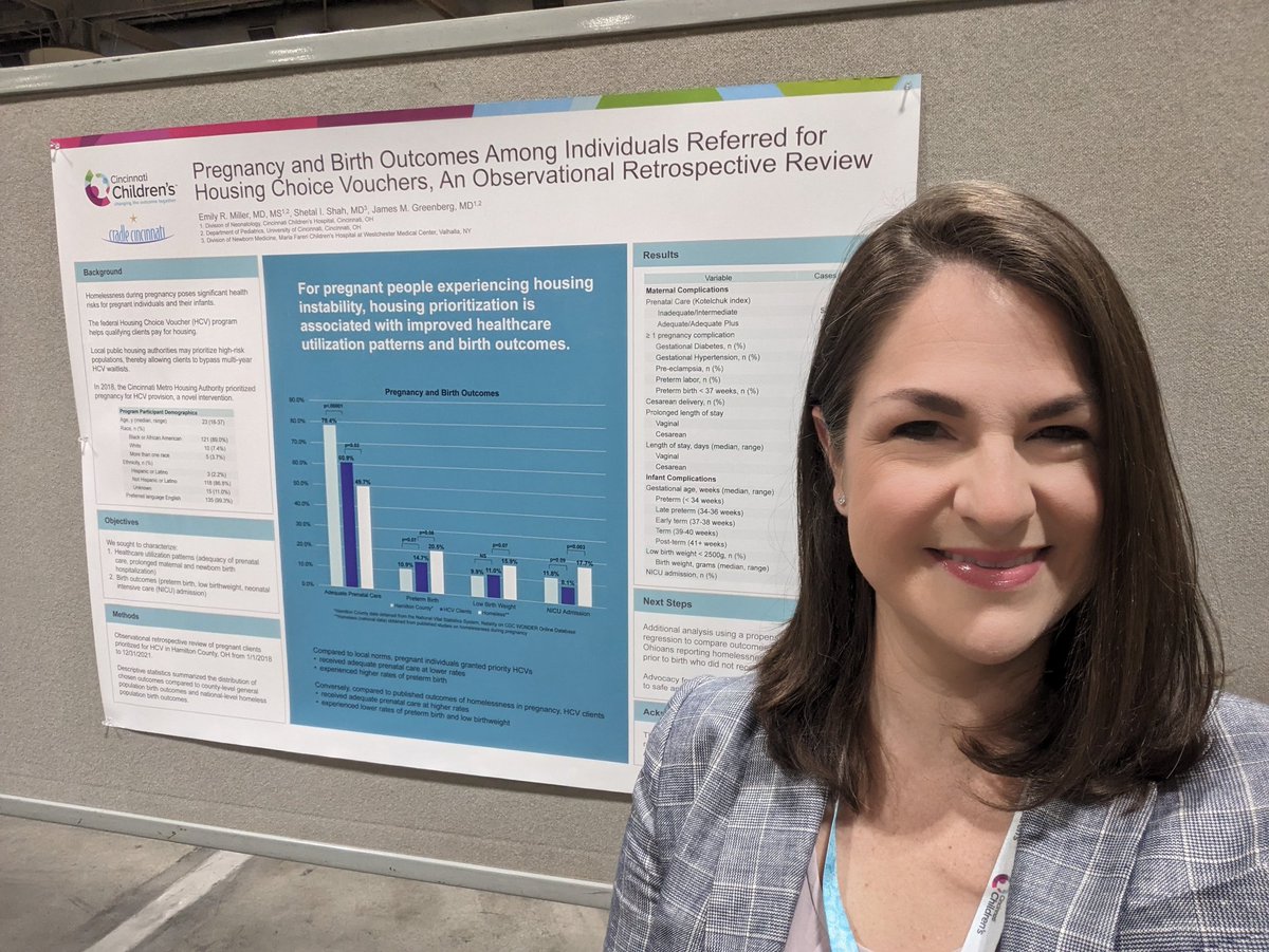 Happening now, poster #385 @PASMeeting Did you know housing prioritization ➡️ stabilization can significantly improve pregnancy and birth outcomes? So proud of this partnership @CradleCincy @cintimha !