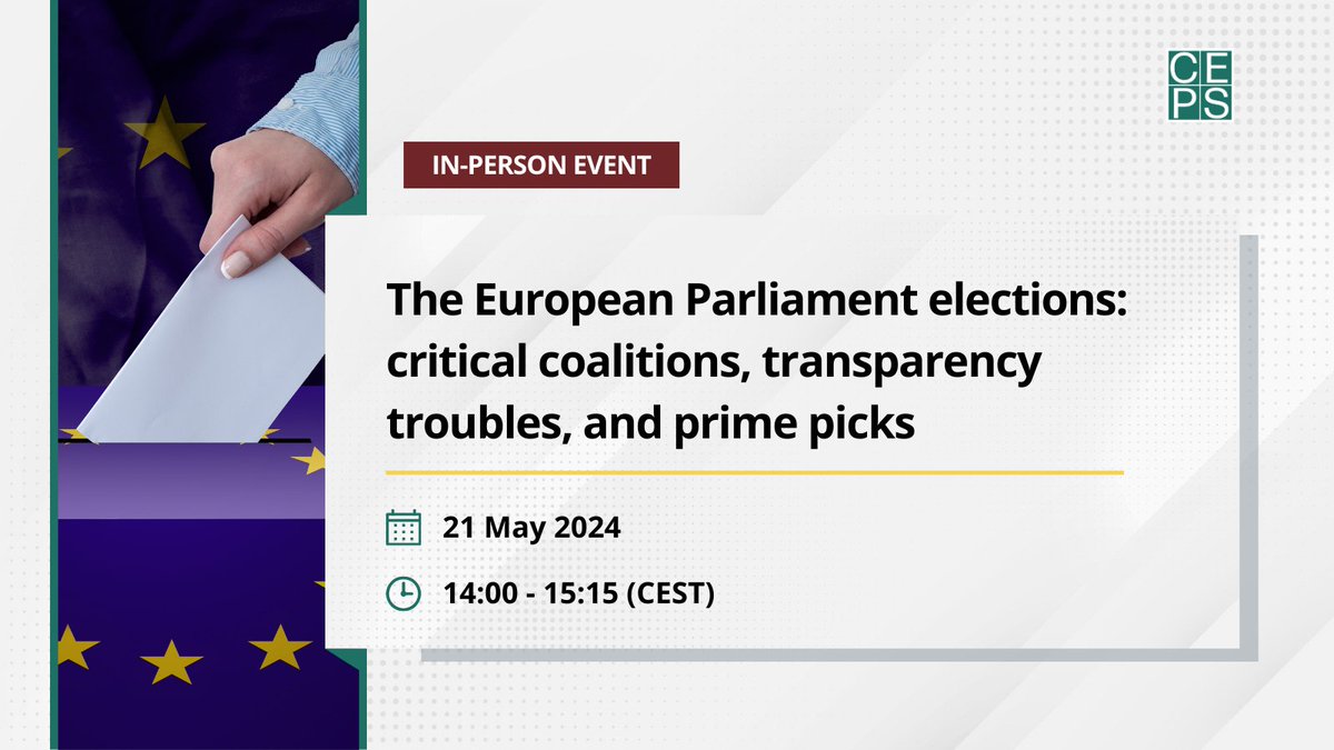 🔔 The elections to the next European Parliament are only a month away! Join us for the second event of our #EP2024 elections series, where we will reflect on the EP’s past and following term through the frames of three key topics: 🔹 decision-making coalitions 🔹…