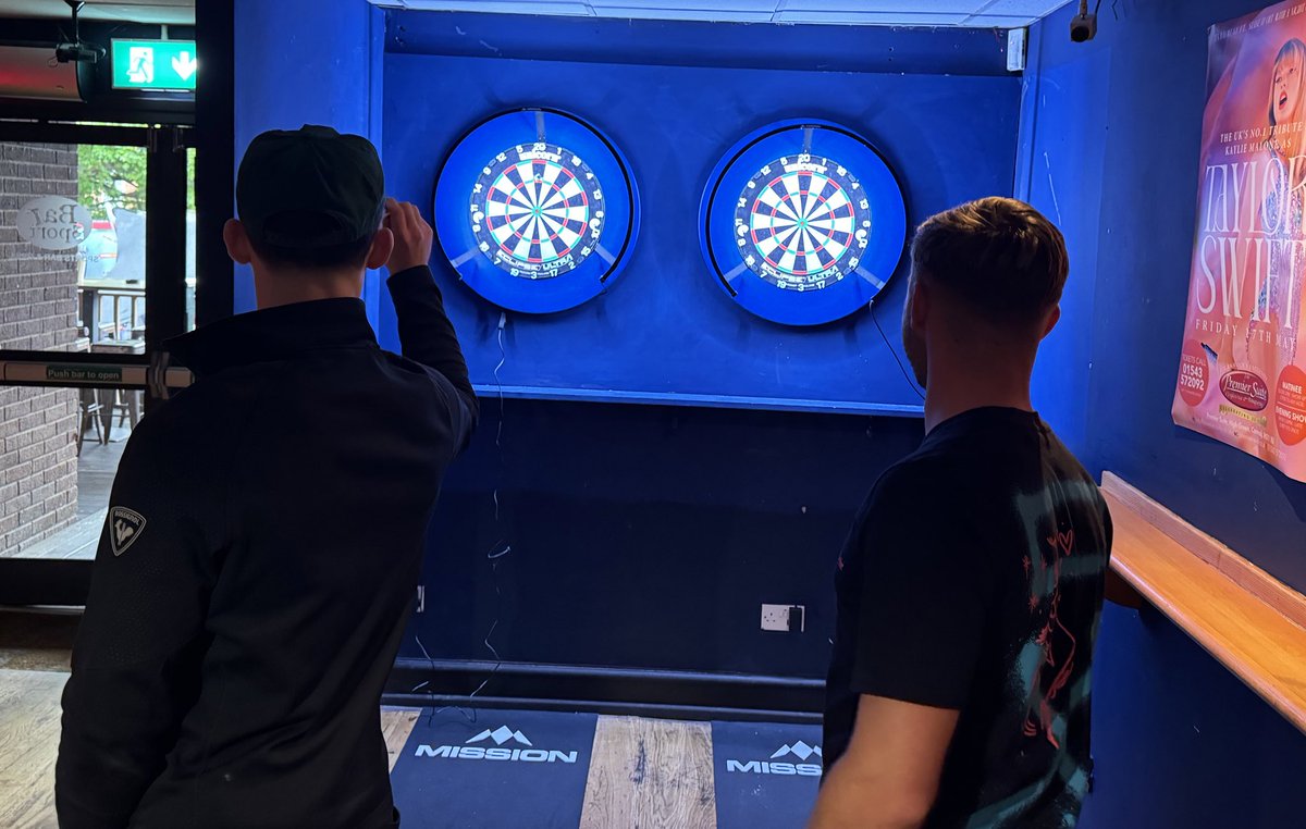 🎯 180…. Bar Sport’s New Darts Zone is Now Open & Free to use for customers everyday Who is the Luke Littler of Cannock!