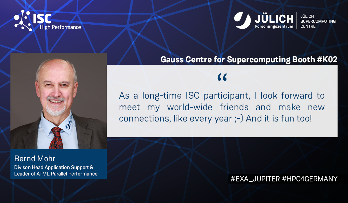 Meet our experts at #ISC24 Bernd is Division Head for the Application Support. He is also the head of the Algorithm, Methods, and Tools Lab on Parallel Performance, which develops and maintains the well-known open-source performance tools Score-P, Scalasca, and Cube. @bernd_mohr