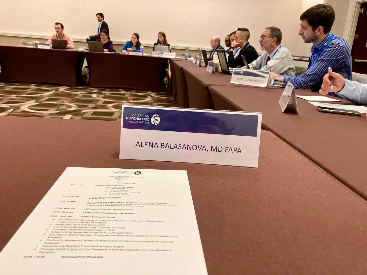 Day #3 of #APAAM24 begins w/ the @APApsychiatric Council on #Addiction #Psychiatry meeting Full agenda today w/ position statements, emerging issues affecting our patients & making positive change! Looking fwd to updates from @NIDAnews @Pres_APA & @SaulLevinMD this morning!