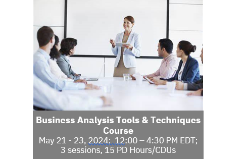 TheWittyBA's tweet image. EARLY BIRD PRICING ENDS SOON | Business Analysis Tools &amp;amp; Techniques Course | May 21-23 | 12PM - 4:30PM EDT | 3 sessions | 17 PDHs/CDUs | @IIBABluegrass bluegrass.iiba.org/events/busines…
#businessanalysis #BAtechniques #BAtraining #iiba-bluegrass #BAskills