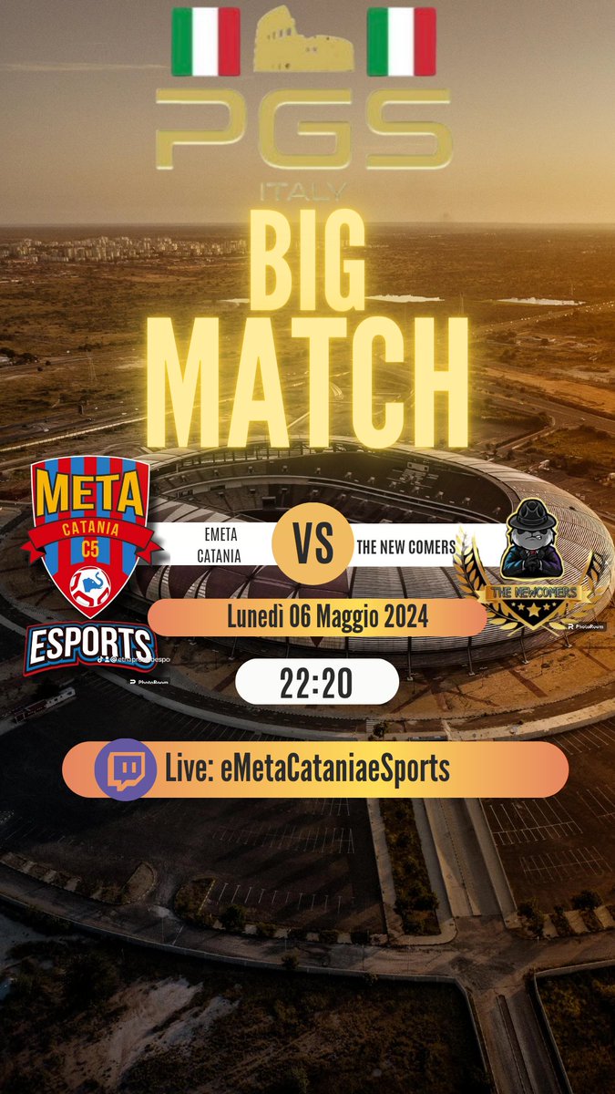 ETNA eSports (@etnaesports) on Twitter photo Apriamo questa settimana di eSports con un incontro valido per @PGSItaly serie A che vede contrapposti agli etnei una squadra di tutto rispetto, i <a href="/THENEWCOME78410/">THE NEWCOMERS</a> . Seguiteci in live su Twitch alla pagina #eMetaCataniaEsports i rossazzurri hanno sempre bisogno di sostegno! โฅ๏ธ๐ฉต Apriamo questa settimana di eSports con un incontro valido per @PGSItaly serie A che vede contrapposti agli etnei una squadra di tutto rispetto, i <a href="/THENEWCOME78410/">THE NEWCOMERS</a> . Seguiteci in live su Twitch alla pagina #eMetaCataniaEsports i rossazzurri hanno sempre bisogno di sostegno! โฅ๏ธ๐ฉต