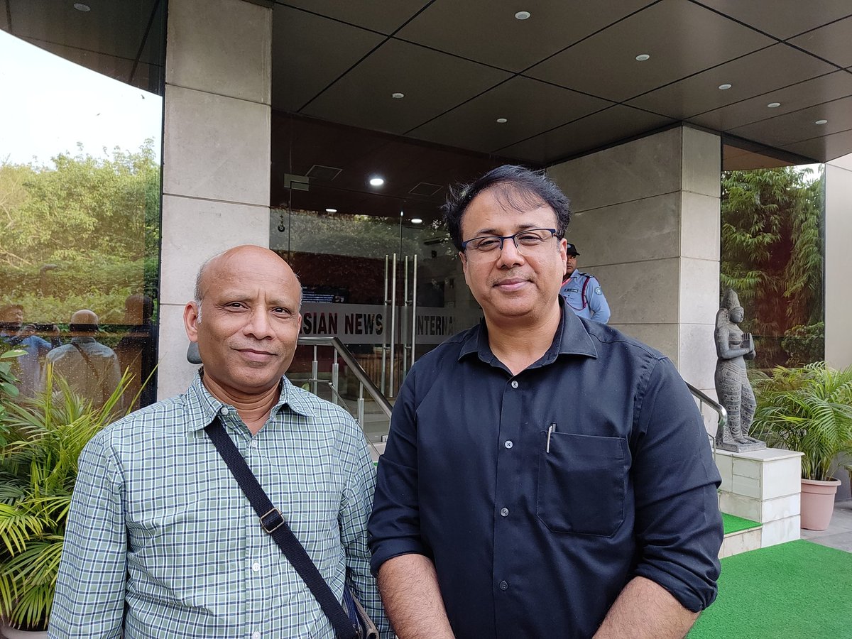 At @ANI newsroom in Delhi, India, today with Ravi Khandelwal