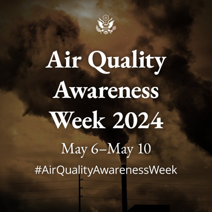 Join us in celebrating #AirQualityAwarenessWeek from May 6th - May 10th! Did you know air pollution affects not only our health but also our economy and environment? Stay informed and take action to improve air quality in your community. Learn more: epa.gov/air-quality/ai…