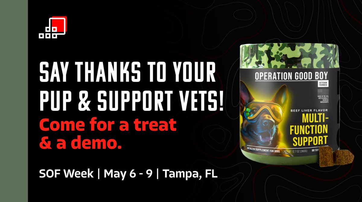 Swing by Booth 1316 to catch a demo of #HyporiHalo and grab an 'Operation Good Boy' (@op_good_boy) treat to thank your best pup 🐾  and give back to K9 vets. Learn more here: bit.ly/3vJ2hIO #VeteransSupportingVeterans #Dogs #GoodBoy #MilitaryDogs #GiveBack
