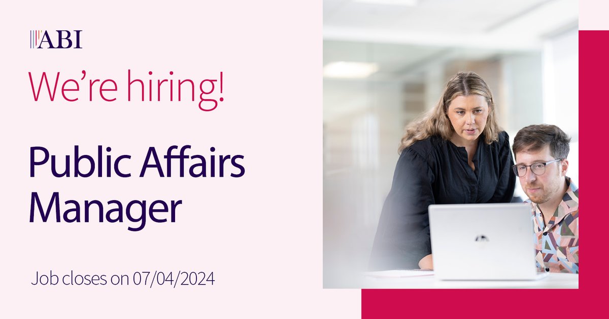 The_ABI_UK's tweet photo. HIRING | Public Affairs Manager *closes tomorrow*

If you have a passion for Public Affairs, this is a fantastic opportunity to work with a high-profile &amp; influential team, especially in a General Election year. 

Find out more and apply - https://t.co/vAi7czV1V4 https://t.co/Tnka2kvUxg