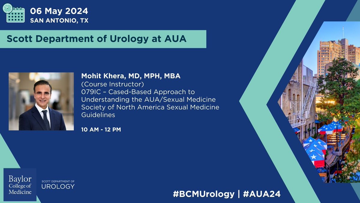 We're excited to close out #AUA24 on a high note! Join us for our final presentations and courses. #BCMUrology