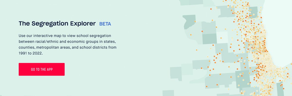 💫Today we launch the Segregation Explorer!💫 Visualize and download school segregation data for every state, county, metro area, commuting zone, geo school district, and local educational agency in the US since 1991. edopportunity.org/segregation
