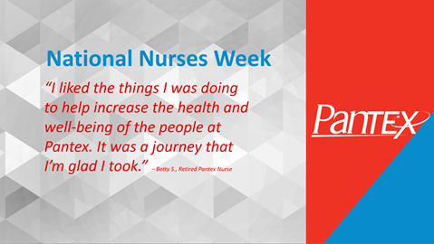 Gratitude in every heartbeat. This National Nurses Week, we shine a  light on the heroes in scrubs who bring care and comfort to our world. A  special thank you to the Pantexan nurses for their endless dedication  and unwavering compassion.  #NursesWeek #PanteXProud