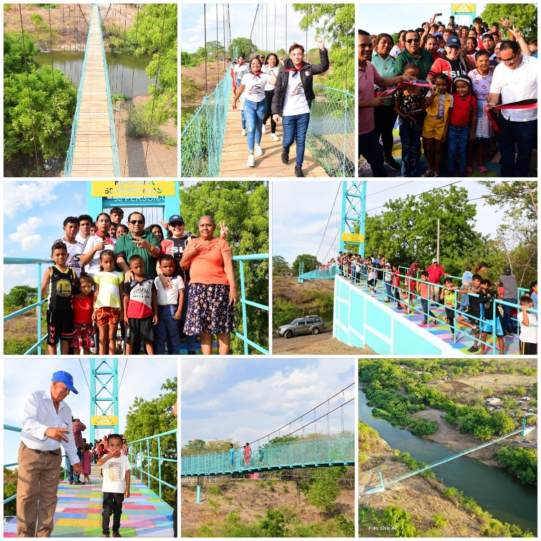 #Nicaragua| Autoridades de la Alcaldía Municipal de Tipitapa 🔴⚫ inauguraron el proyecto del puente colgante peatonal en la comunidad de El Brasil. ❤️🖤✌️ #SoberaníayDignidadNacional #PLOMO19