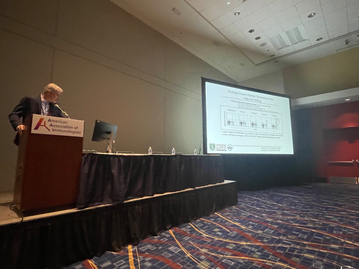 Superstar @DJPowellLab @PennMedicine reviews how vaccine-induced T cells from peptides and tumor lysate pulsed DCs have activity vs #melanoma #ovariancancer Adding NSAIDs and IL2 improves responses @ImmunologyAAI @sitcancer #AAI2024