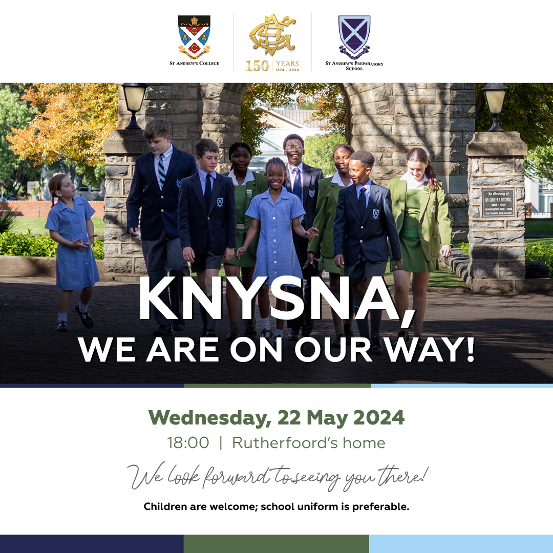 KNYSNA INFO EVENING We invite you to a get-together in an informal & beautiful setting, where you will have the opportunity to learn more about our 3 independent Boarding Schools, meet with current parents, and mingle with Old Andreans & DSG Old Girls. quicket.co.za/events/258574-…