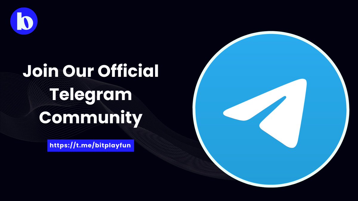#BitPlay Telegram Community

We are pleased to announce that our Telegram community is now live.

👉 Join us: t.me/bitplayfun