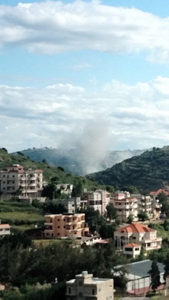 An Israeli airstrike targeted the town of Srebbine south Lebanon