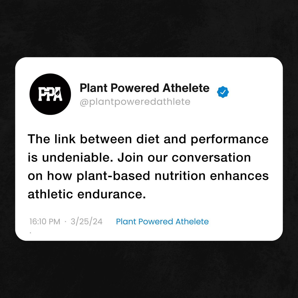 Fuel your endurance, plant your performance roots! 🌿💪 Discover the power of greens in every stride with PPA. 
.
.
.
.
#plantpoweredathlete #plantbasedprotein #plantbasedcoach #plantpowered #plantbased #plantbuilt #plantbasedfood #plantbaseddiet #veganathlete #plantbaseddiet ...