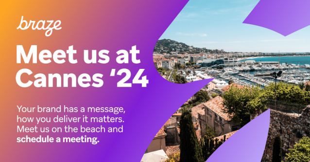 .@Braze is returning to #CannesLions this year! Will you join us? We've secured a spot in Cabana Row to host meetings, enjoy drinks, and showcase exciting activations on using Braze to boost your brand's creativity + ROI. Register now.... bit.ly/3JMOxAj