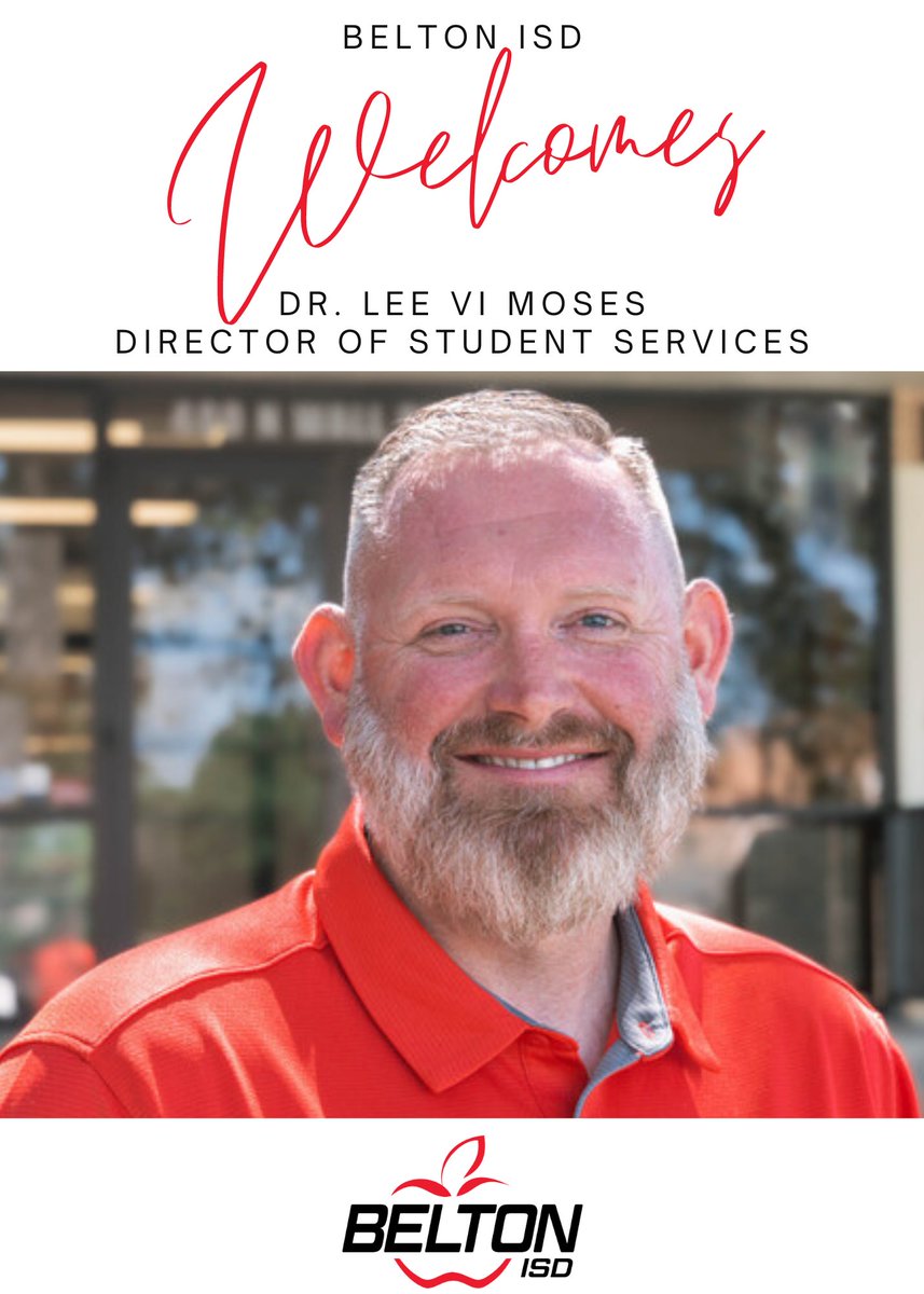 We are excited to announce our Director of Student Services. Please welcome Dr. Lee Vi Moses to Belton ISD. #WorldClassEmployees🍎