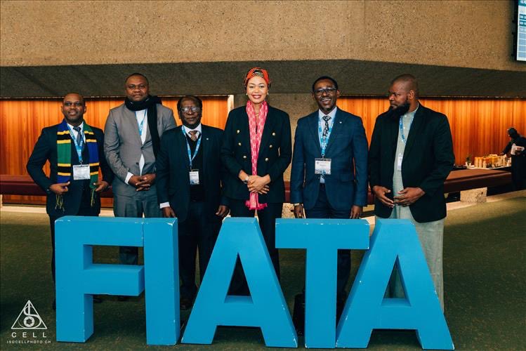 L to R: TAFFA Executive Secretary Elitunu Mallamia, @tanzaniaportshq Dr. George Fasha, @TaffaOrg Trustee George Mnyitafu, Amb. & Deputy Perm. Rep @HoyceTemu , TAFFA President Edward Urio, ZFB President Omar Mussa, at the @fiatafederation meeting held in Geneva.