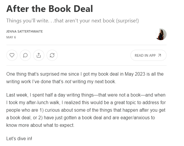JennaSchmenna's tweet photo. Today's drop: a snapshot of some of the writing tasks that keep authors busy after the book deal... (also did you know what a "shout line" is? yeah neither did I, until I had to write one 😂) https://t.co/CtlNdPqy2n