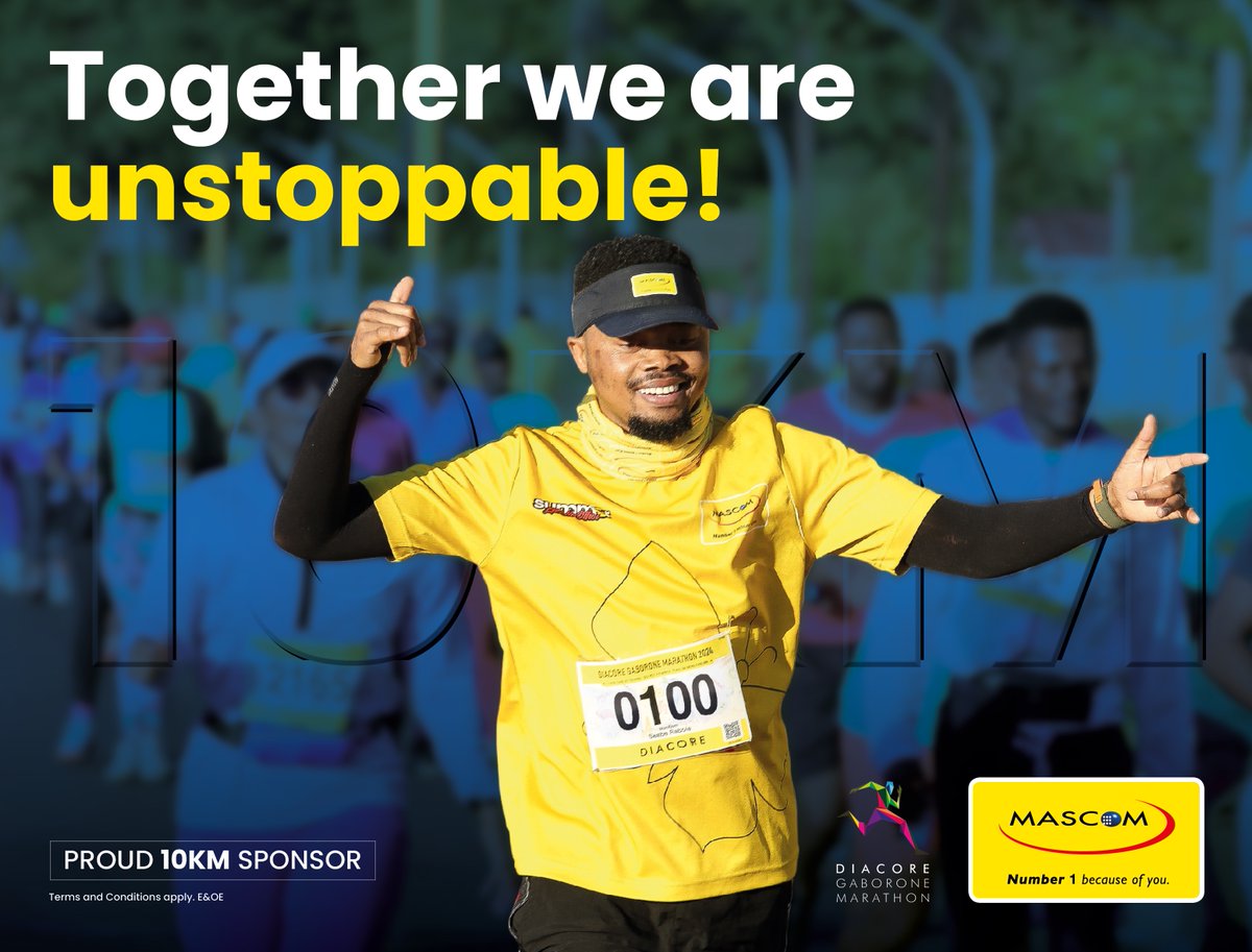 You ran your race and walked away as a champion! This is your time! Thank you and congratulations for taking part in the Diacore Gaborone Marathon, with Mascom as the proud sponsor of the 10km race. See you next year! #Mascom10KM #DGM2024 #MyBest10KM #NumberBecauseOfYou
