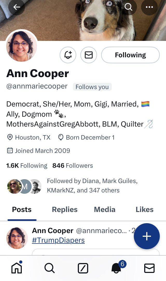 Hey Resisters!

Let’s All Help Ann @annmariecooper gain more Followers! Can we get her to her First 1,000 followers by today? Thanks my Friends 💙🌊