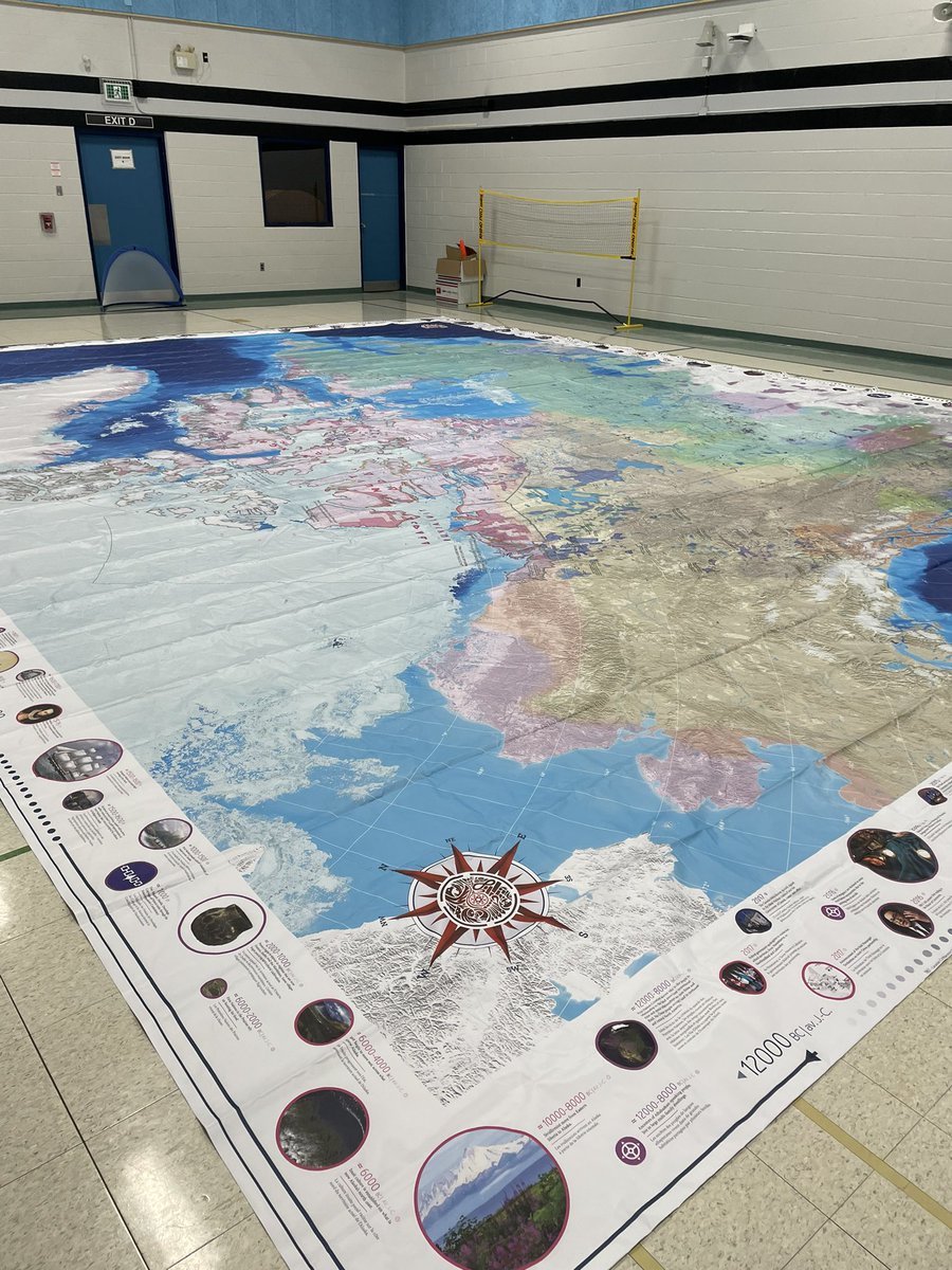 St. Oscar Romero students taking part in the Big Map Activity which helps students explore Indigenous Education, Treaty Relationships, and Resource Extraction in Canada.
