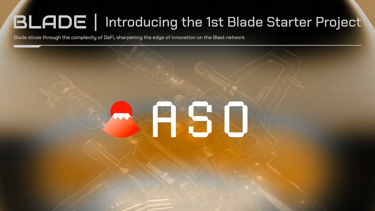 BladeSwap proudly announces our first BladeStarter project: @Aso_Finance 

This strategic collaboration will advance the BladeSwap ecosystem by leveraging Aso Finance's user-friendly money market features and robust bribe&reward mechanisms. The partnership is expected to enhance…