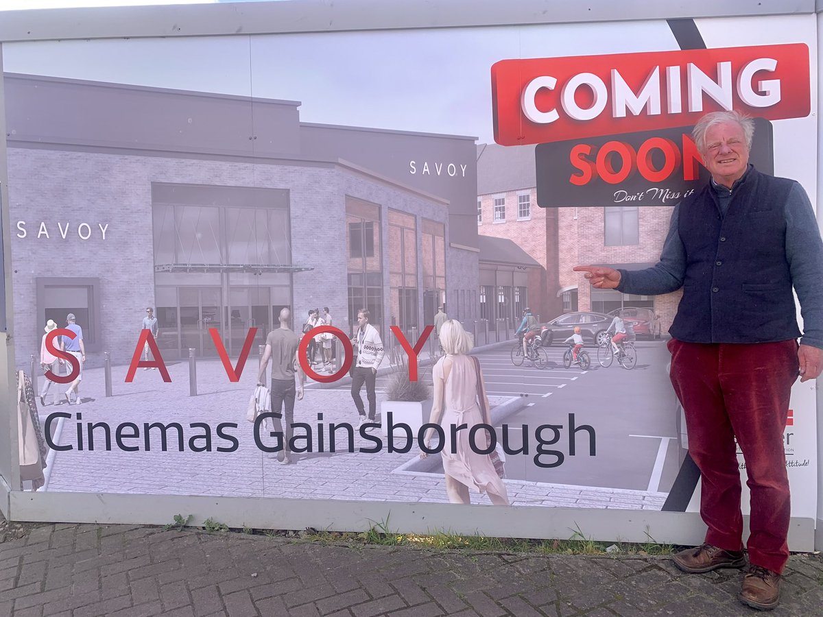 Coming soon to Gainsborough: a Savoy Cinema. 🎥🍿 Thanks to the £6 million I persuaded Michael Gove to give in Levelling Up funds.