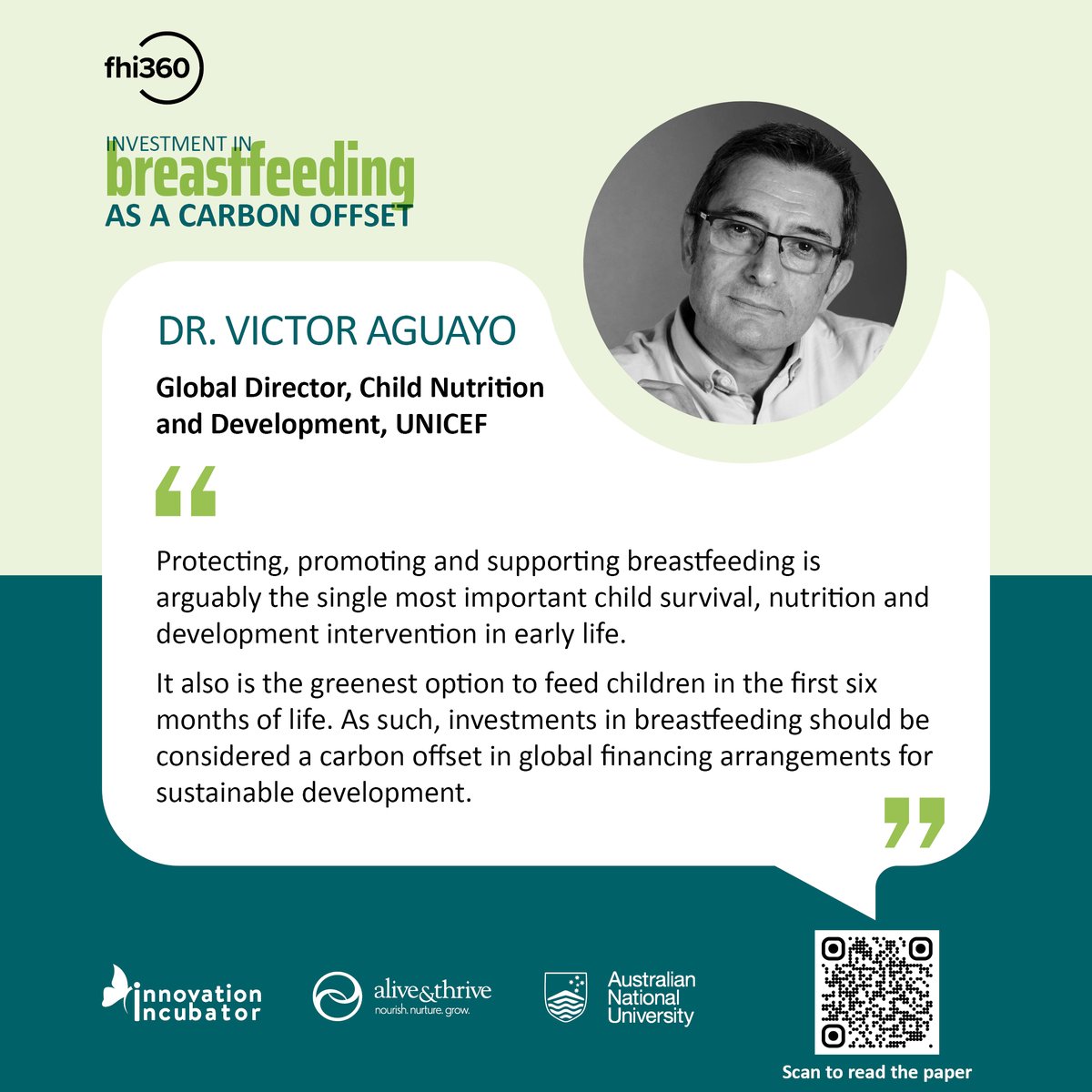 “Protecting, promoting and supporting breastfeeding is arguably the single most important child survival, nutrition and development intervention in early life.” - @vaguayounicef Read our latest paper: bit.ly/Breastfeedinga… #BreastfeedingasCarbonOffset