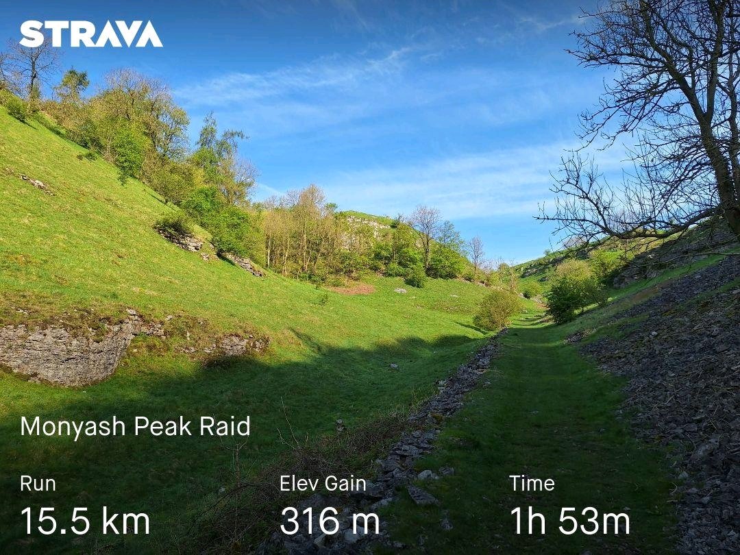 Glorious morning for the  @Explorer_Events Monyash course. 23 controls and could get 2 more if I go back - need to work on fuelling though as the climb out of Lathkill Dale is hard @TeachersRunClub