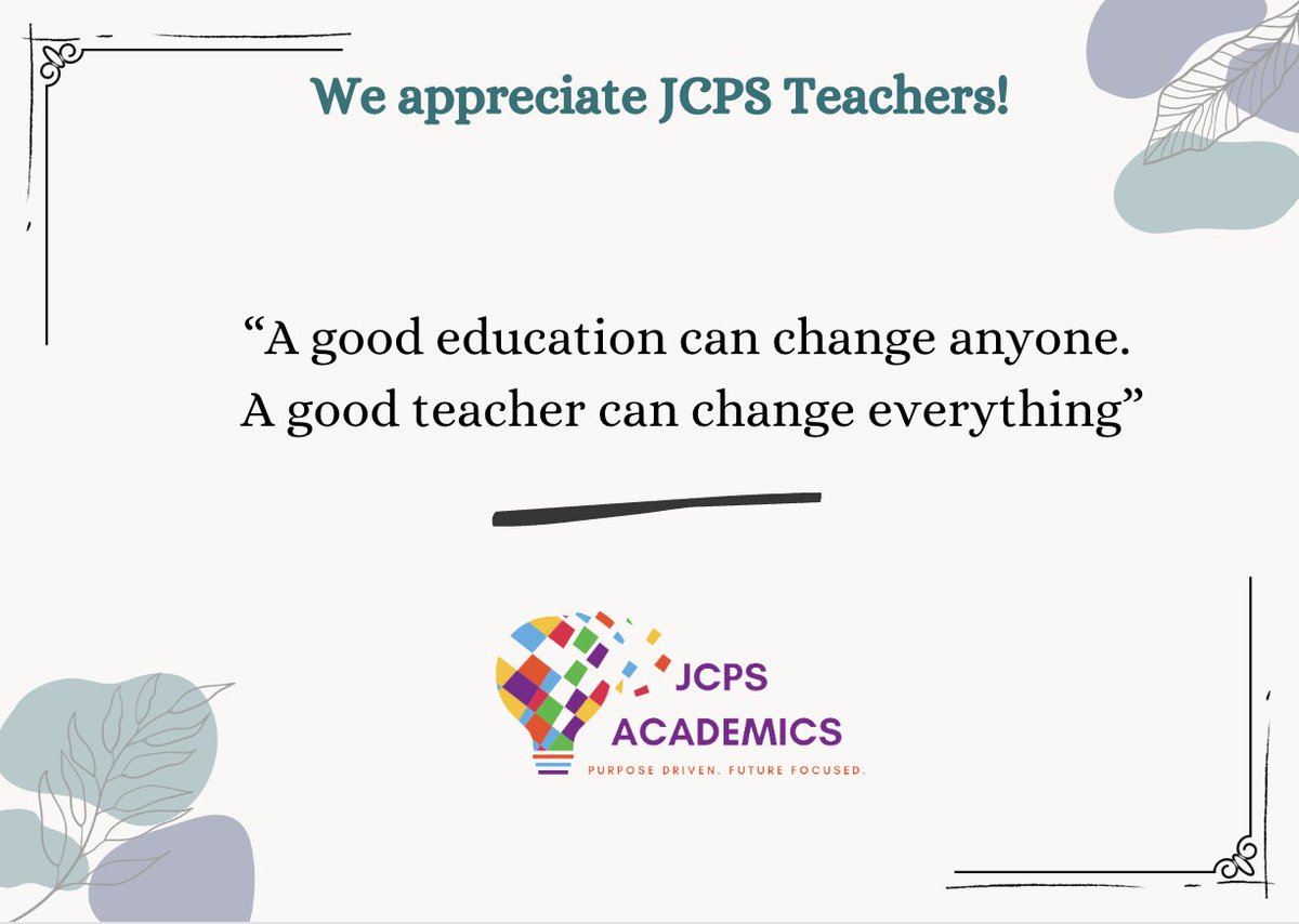 It is National Teacher Appreciation Week. We are so grateful for all the amazing teachers who serve JCPS students each and everyday!